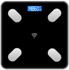 Yui TZC-001 Yağ Ölçen Vücut Analizi Yapan Bluetoothlu Kas Ölçen Cam Dijital Akıllı Tartı Siyah
