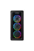Rampage Espectro RGB Mesh Sıvı Soğutmalı 6 Fanlı Siyah Dikey Kullanım ATX Oyuncu Bilgisayar Kasası