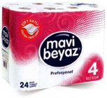 Mavi Beyaz Profesyonel 2 Katlı 24'lü Rulo Tuvalet Kağıdı