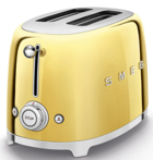 Smeg 50's Style TSF01GOEU 2 Dilim Kırıntı Tepsili Akıllı 950 W Altın Retro Mini Ekmek Kızartma Makinesi