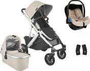 Uppababy Vista V2 Çift Yönlü Katlanabilir 360 Derece Dönen Tam Yatar Travel Sistem Bebek Arabası Krem