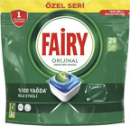 Fairy Orijinal Hepsi Bir Arada Limon Kokulu Tablet Bulaşık Makinesi Deterjanı 29 Adet