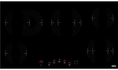 Franke FRSM 905 C TOD BBK Siyah Cam 5 Gözlü Dokunmatik Elektrikli Ankastre Ocak
