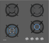 Simfer T3032 Wok Gözlü Siyah Cam 4 Gözlü Doğalgazlı Set Üstü Ocak