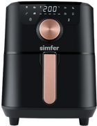 Simfer SK-6702 Smart Airfryer 5 lt Tek Hazneli Yağsız Sıcak Hava Fritözü Siyah