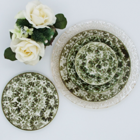 Arna Porselen Gardenia 24 Parça 6 Kişilik Desenli Stoneware Yuvarlak Yemek Takımı