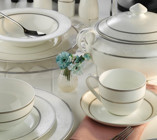 Aryıldız AR 33002 83 Parça 12 Kişilik Desenli Bone China Yuvarlak Yemek Takımı