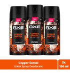 Axe Copper Santal Sprey Erkek Deodorant 3x150 ml