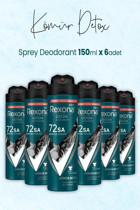 Rexona Kömür Detox Sprey Erkek Deodorant 6x150 ml