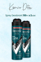 Rexona Kömür Detox Sprey Erkek Deodorant 2x150 ml