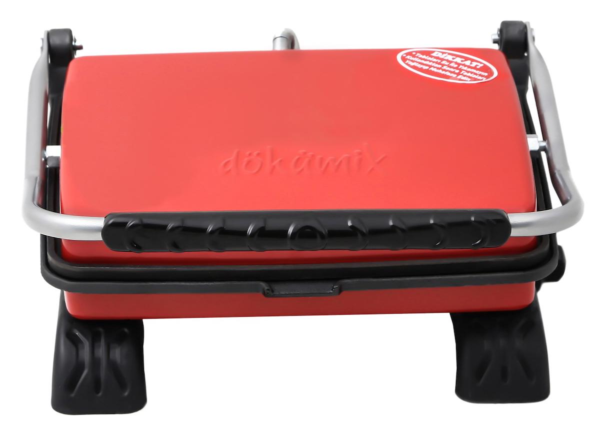 Dökümix Büfe Ev Tipi 6 Dilim Döküm Çift Taraflı Kırmızı Izgaralı Tost Makinesi