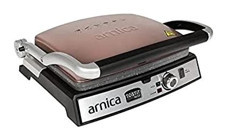 Arnica Tostit Maxi Granit 6 Dilim Granit Çıkartılabilir Plaka Çift Taraflı Rose Gold Izgaralı Tost Makinesi