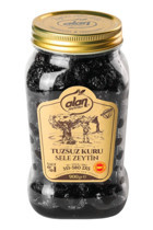 Alan Zeytinleri Gemlik Kuru Sele Tuzsuz Siyah Zeytin Kavanoz 900 gr