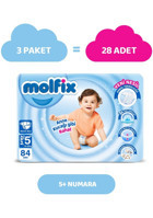 Molfix 5+ Numara Bantlı Bebek Bezi 84'lü