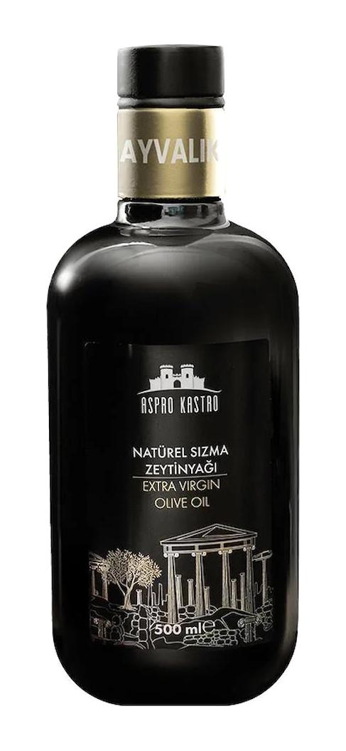 Aspro Kastro Soğuk Sıkım Organik Polifenolsüz Ayvalık Erken Hasat Cam Sızma Zeytinyağı 500 ml