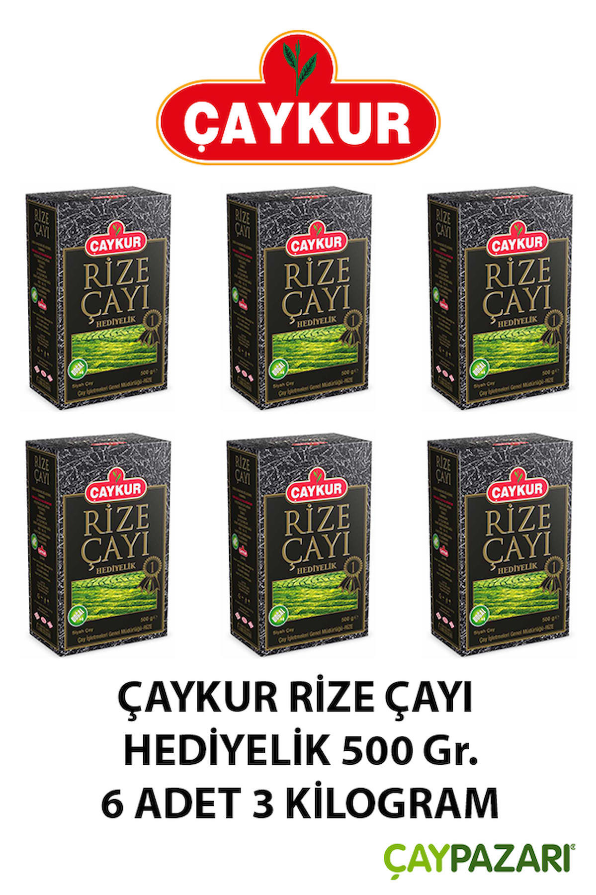 Çaykur Hediyelik Dökme Çay 6x500 gr