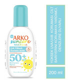 Arko Suncare 50 Faktör Tüm Ciltler İçin Nemlendirici Suya Dayanıklı Yüz ve Vücut Güneş Kremi 200 ml