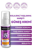 Wasco 50 Faktör İçin Leke Karşıtı Nemlendirici Yaşlanma Karşıtı Suya Dayanıklı Yüz ve Vücut Güneş Kremi 50 ml