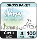 Sleepy Bio Natural Gross 4 Numara Organik Cırtlı Bebek Bezi 100 Adet