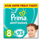 Prima Pampers XXXL Beden Organik Cırtlı Bebek Bezi 93 Adet