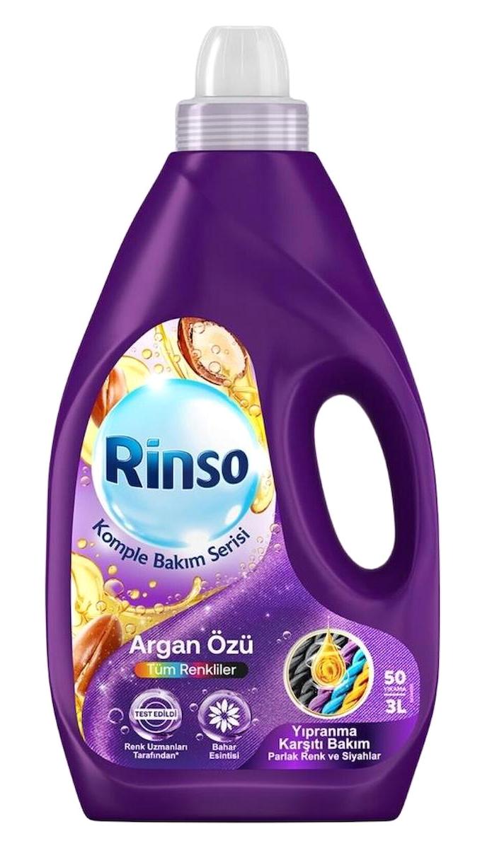 Rinso Argan Özlü 50 Yıkama Tüm Renkler İçin Sıvı Deterjan 3 lt