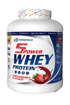 Powertech 5 Power Çilekli Whey Protein Protein Tozu 2.16 kg