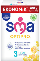 Sma Optipro Laktozlu Tahılsız Probiyotikli 3 Numara Devam Sütü 900 gr