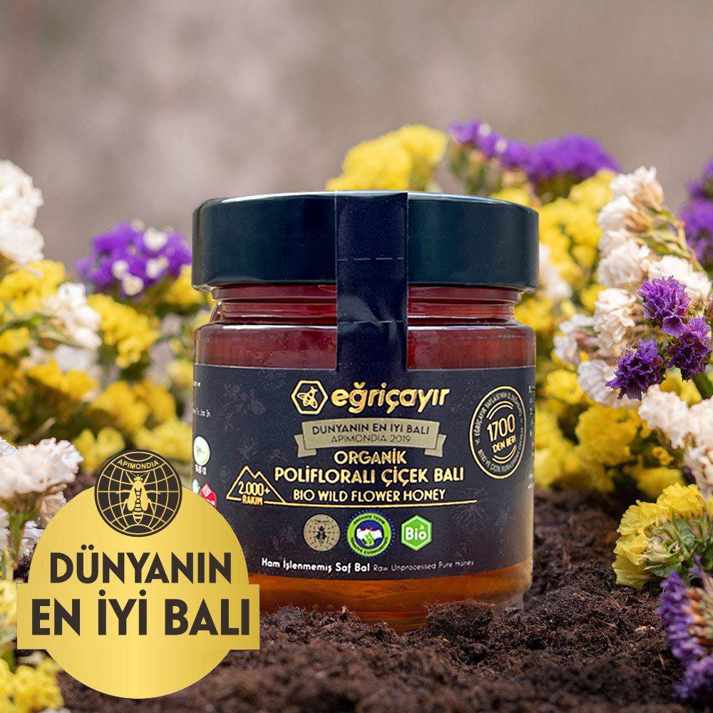 Eğriçayır Polifloralı Organik Süzme Çiçek Balı 300 gr