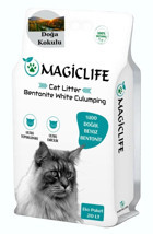 Magic Life Doğa Kokulu Topaklanan İnce Taneli Bentonit Kedi Kumu 20 lt