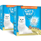 Cat's Way Marsilya Sabun Kokulu Topaklanan İnce Taneli Bentonit Kedi Kumu 2x10 lt