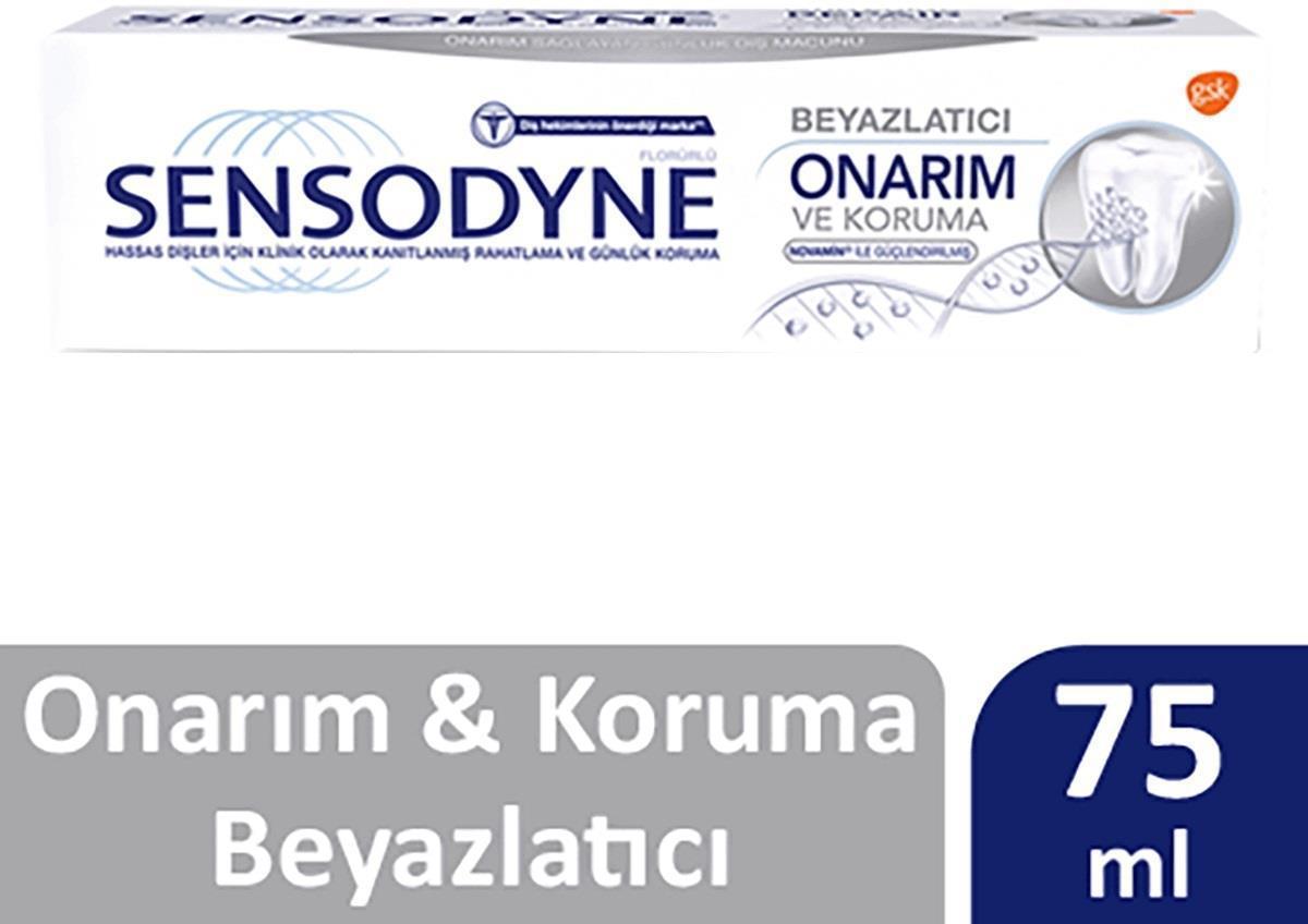 Sensodyne Onarım ve Koruma Beyazlatıcı Naneli Florürlü Diş Macunu 75 ml