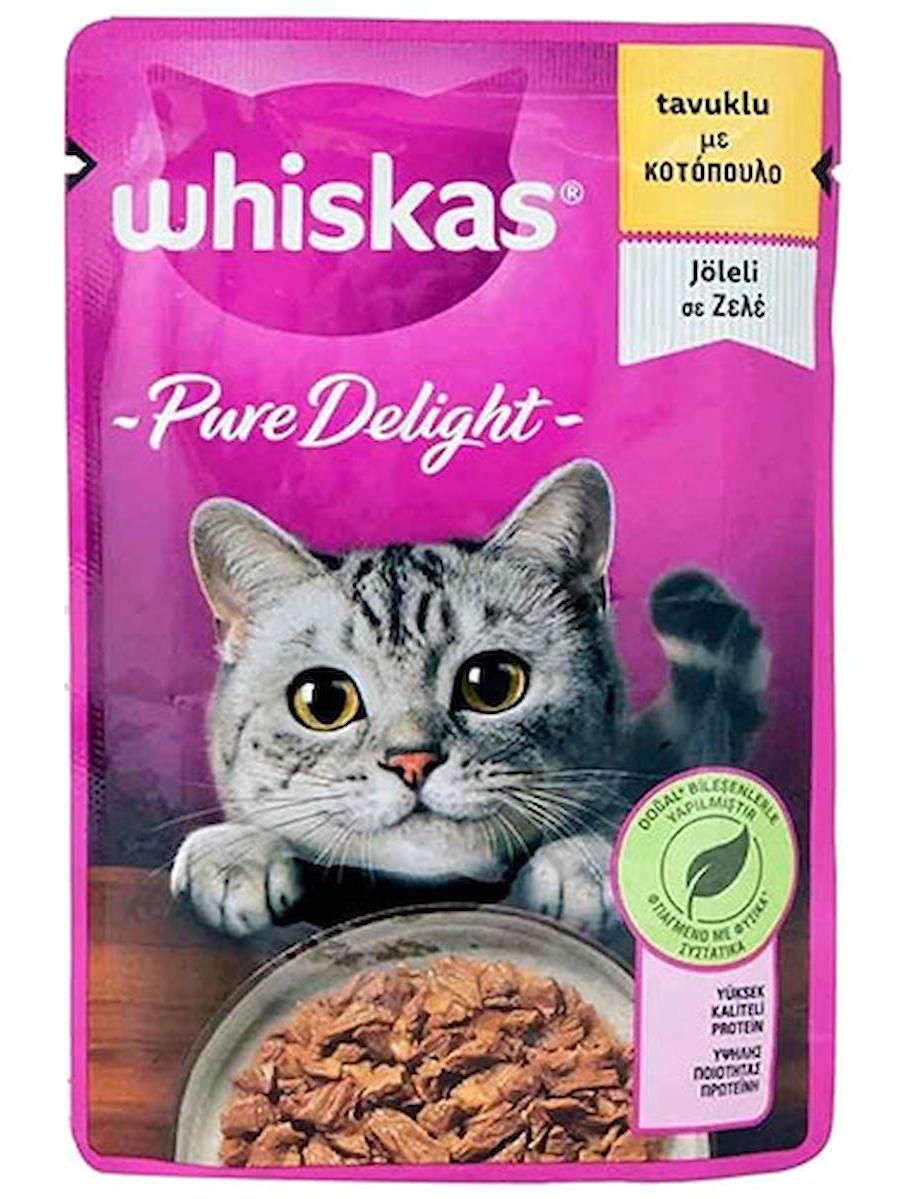 Whiskas Pure Delight Tavuk Jöleli Yetişkin Yaş Kedi Maması 6x85 gr