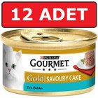 Purina Gourmet Gold Ton Balığı Yetişkin Yaş Kedi Maması 12x85 gr