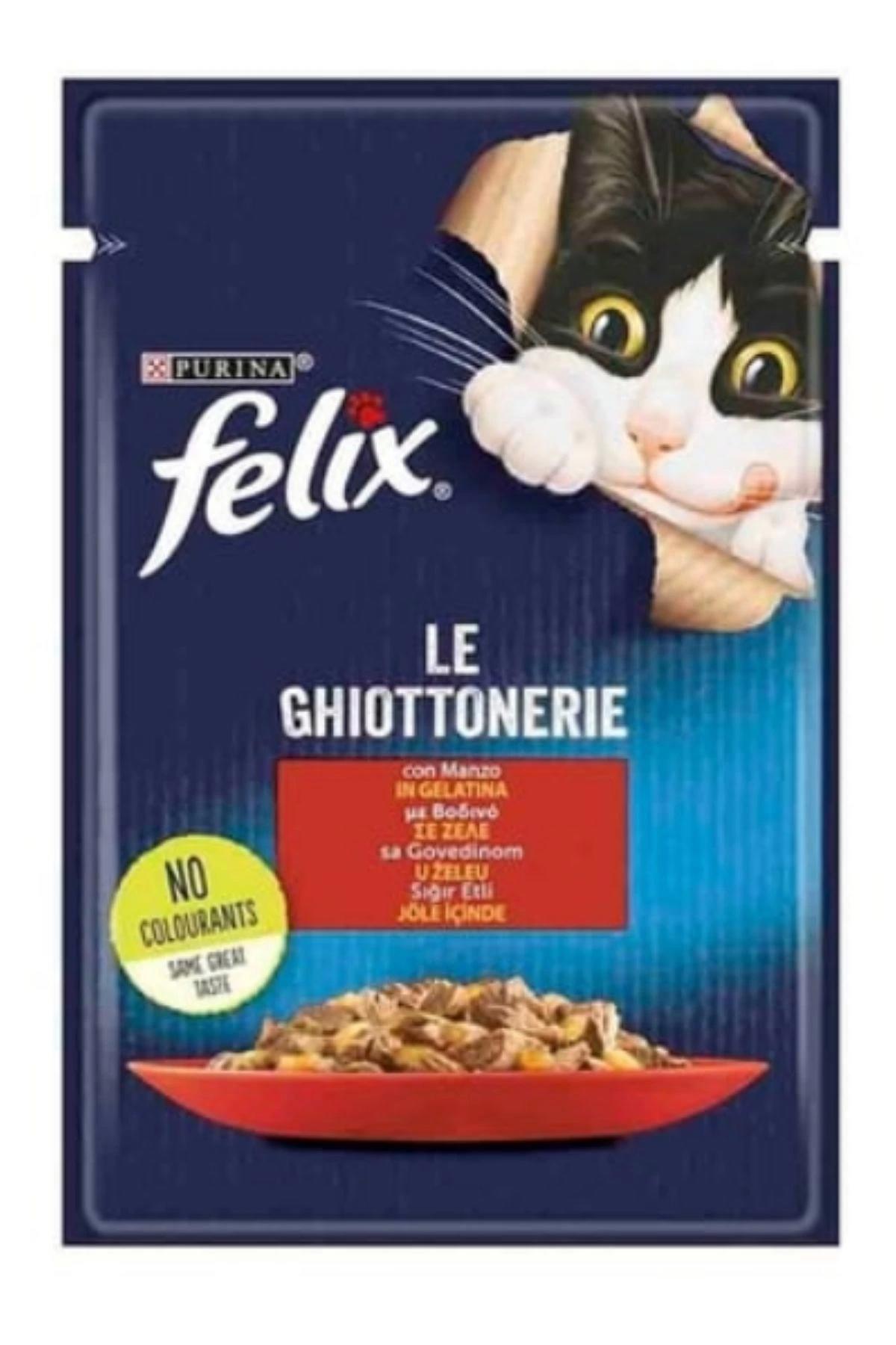 Purina Felix Sığır Eti Jöleli Yetişkin Yaş Kedi Maması 26x85 gr