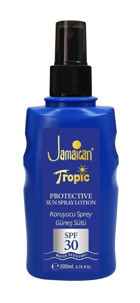 Jamaican Tropic 30 Faktör Tüm Ciltler İçin Nemlendirici Suya Dayanıklı Yüz ve Vücut Güneş Losyonu 200 ml