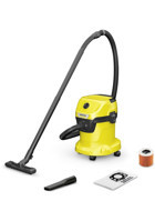 Karcher WD 3 V-15/4/20 1000 W Dikey Hepa Filtreli Toz Torbalı Süpürge Sarı - Siyah