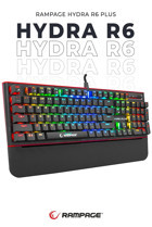 Rampage Hydra Plus Türkçe Q RGB Kablolu Siyah Mekanik Gaming Klavye