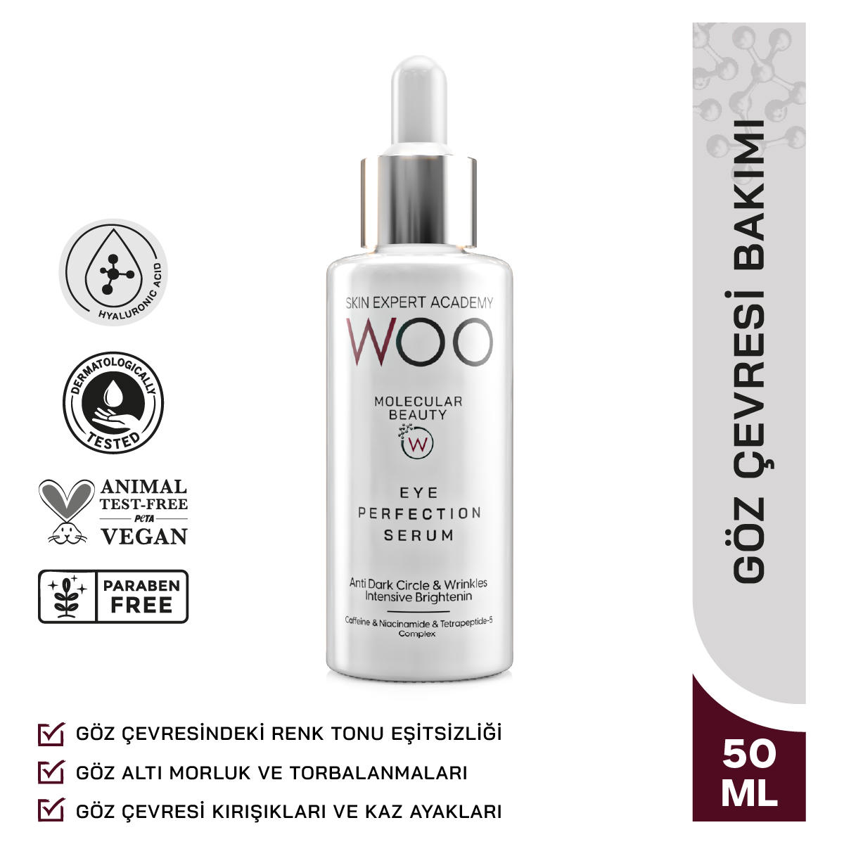 Woo Skin Expert Aydınlatıcı Göz Altı Torba Karşıtı Gece Gündüz Serumu 50 ml