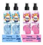 Yumoş Jet Fresh Lilyum Orkide Kokulu Sprey Çamaşır Parfümü 4x200 ml