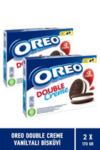 Oreo Double Creme Vanilyalı Bisküvi 2x170 gr