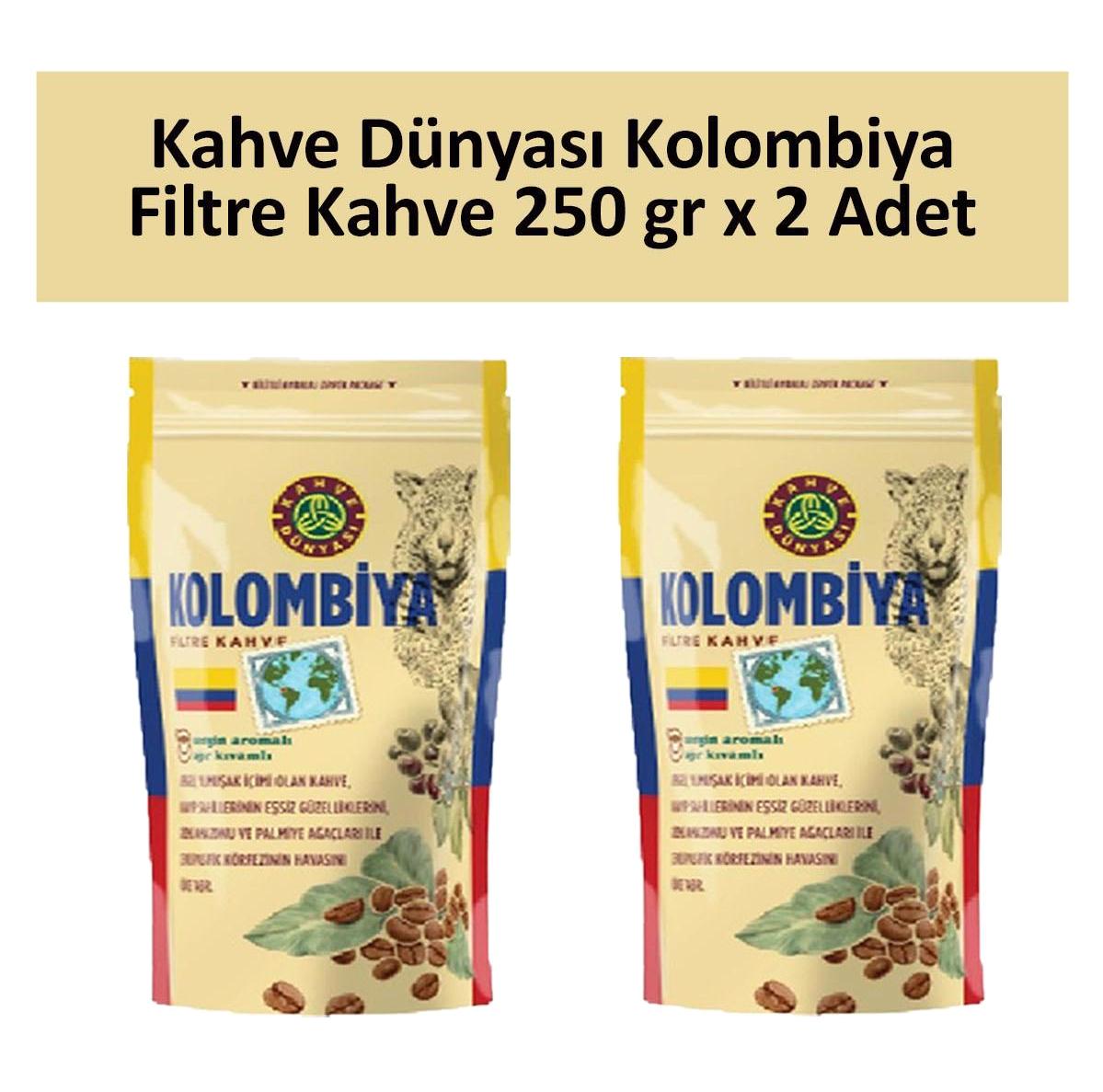 Kahve Dünyası Kolombiya Sade 2x250 gr Hazır Kahve