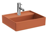 Vitra Archiplan 7401b0770041  Tekli 60 cm Seramik Dikdörtgen Lavabo Kahverengi