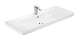 Sanovit Luxury Tekli 105 cm Seramik Dikdörtgen Lavabo Beyaz