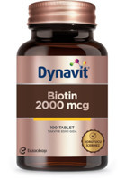 Dynavit Biotin Aromasız Yetişkin Vitamin 100 Tablet