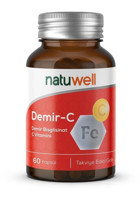 Natuwell Demir-C Aromasız Yetişkin Vitamin 60 Kapsül