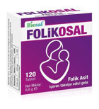 Biosal Folik Asit Biosal Folikosal Aromasız Yetişkin Vitamin 120 Tablet