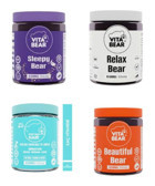 Vita Bear Sleepy Bear + Strong Hair + Beautiful Bear + Relax Bear Meyveli Yetişkin Vitamin 60 Softgel