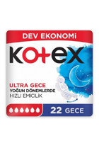 Kotex Ultra Dev Eko Organik Antialerjik Gece 22'li Hijyenik Ped 12 Adet