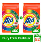 Alo Plat Fairy Etkili Hızlı Çözülme Renkliler İçin 52 Yıkama Toz Deterjan 2x4 kg