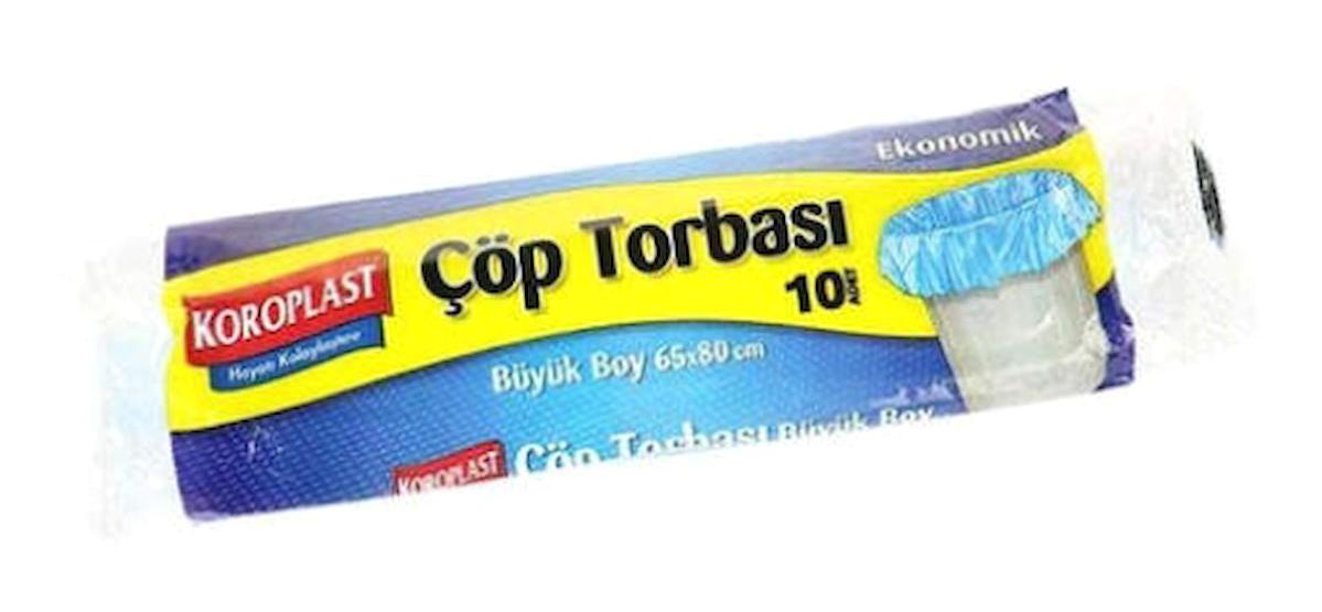 Koroplast Büyük Boy 65x80 cm Çöp Poşeti 6x10 Adet Siyah